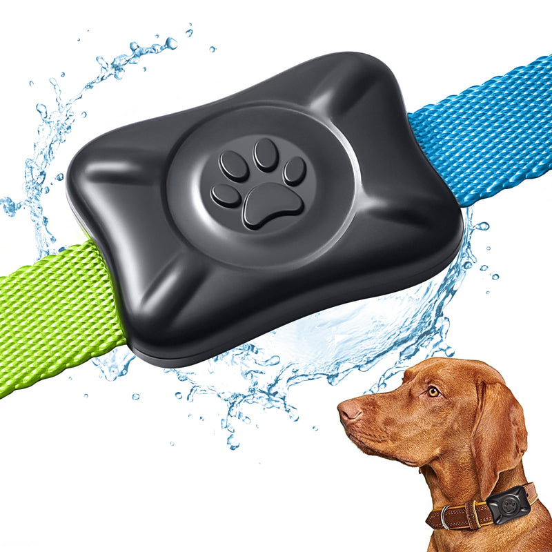 AirTag Dog Collar Holder, LUKITO AirTag Case for GPS Tracker Dog, AirTag Pendant Waterproof Anti-lost, GPS Tracker Cat, Suitable for Cat Dog Collar Accessories (Single) Black - PawsPlanet Australia