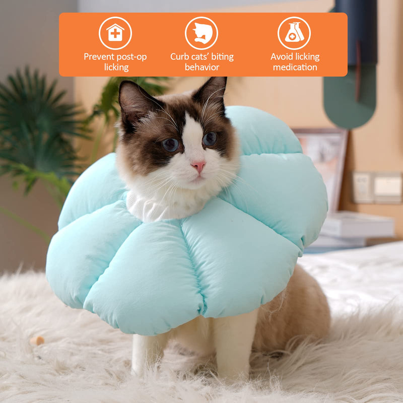 Avont Cat Cone Collar Soft, Recovery E Collar Cone Alternative Adjustable Neck Cone of Shame Elizabethan Collar After Surgery to Stop Licking for Cats Kittens Puppies -Blue(M) Blue Medium - PawsPlanet Australia