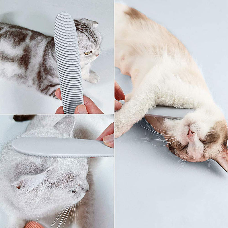 AYADA Cat Tongue Brush Comb for Cat Massage,Cat Lick Brush Pet Grooming Comb for Long or Short Hair Pet,Cat Fur Brush Fine Washable Safe Durable Tounge Shape Plastic (Grey) Grey - PawsPlanet Australia