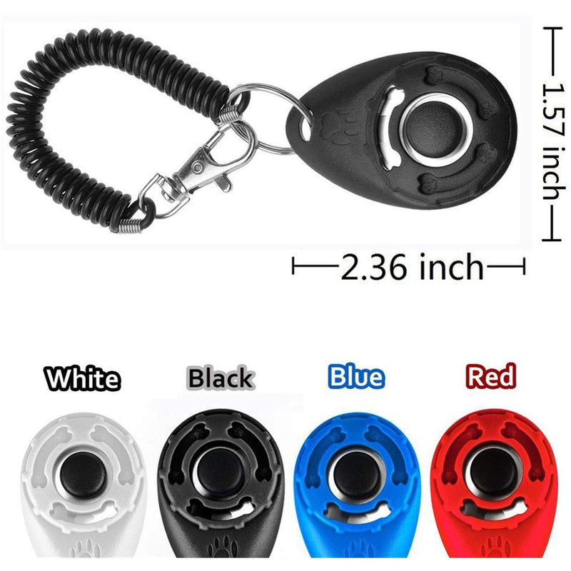 Bepets Dog Training Clicker with Wrist Strap, Pet Clicker for Dog Clicker for Training Puppy Clicker Trainer, Pet Training Clicker for Cats Puppy Bird Horse Animal Black White and Blue - PawsPlanet Australia