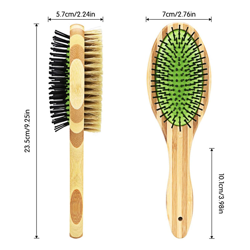 LSLEE Double-sided Pet Comb Brush, Pet Comb Multi-function Wooden Handle Hair Removal Brush，Airbag Comb Pet Hair Cleaning Brush，Dogs Hair Clean Brush，Cat And Dog Grooming Comb Pet Brush - PawsPlanet Australia