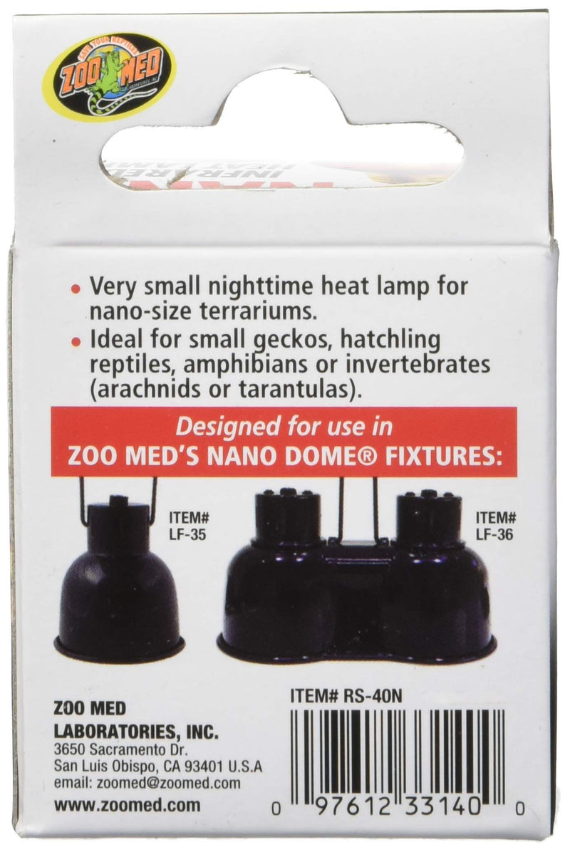 [Australia] - Zoo Med Nano Infrared Heat Lamp 40 Watts 