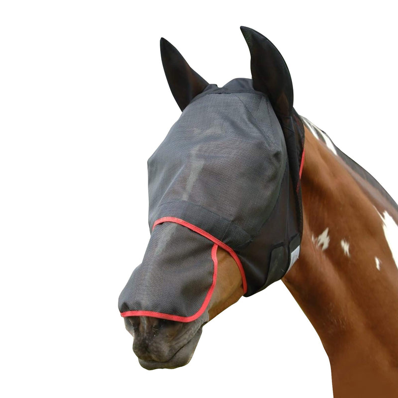 equilibrium Field Relief Max Fly Mask - Black Grey XS - PawsPlanet Australia