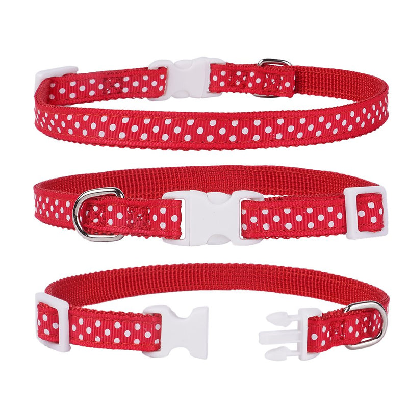 EXPAWLORER 10 Pack of Puppy ID Collars - Cute Dots, Adjustable and Durable for Dog Pet with Record Keeping Chart M - PawsPlanet Australia