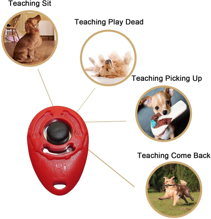 Dog Clickers Dog Training Clicker Pet Training Clicker with Big Button Effective Pet Clicker Behavioral Training Tool for Dog, Cat, Horse - PawsPlanet Australia
