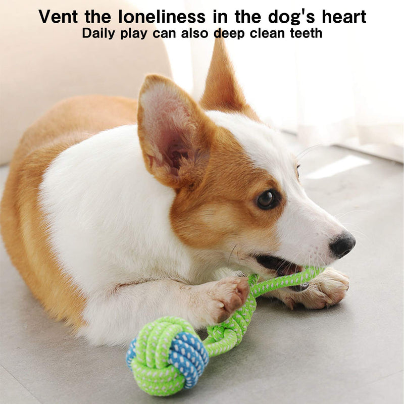 Puppy Dog Rope Toy Cotton Chew Rope Ball Toy for Teething 4 Pack Tough Chew Toy for Small Medium Breed Dogs Puppy Teeth Cleaning Chewer Toy Indestructible Chew Toy Brown - PawsPlanet Australia