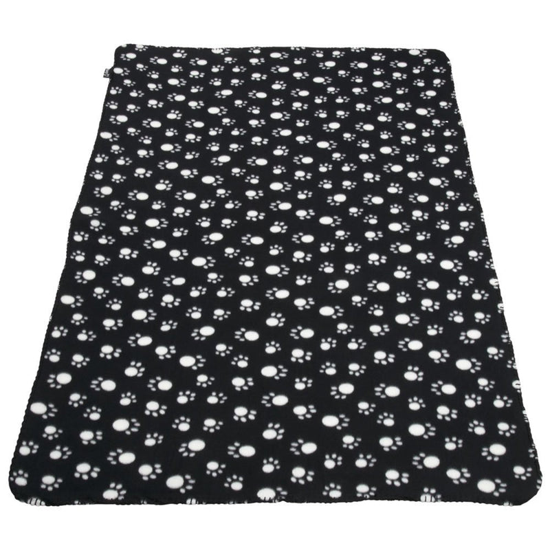 Extra Large Soft Cosy Warm Fleece Pet Dog Cat Animal Blanket Throw 140 x 100cm - Black - PawsPlanet Australia