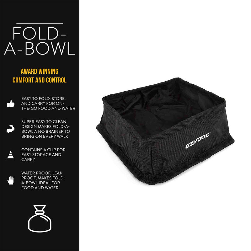 [Australia] - EzyDog Fold-A-Bowl Portable Dog Bowl Large Black 