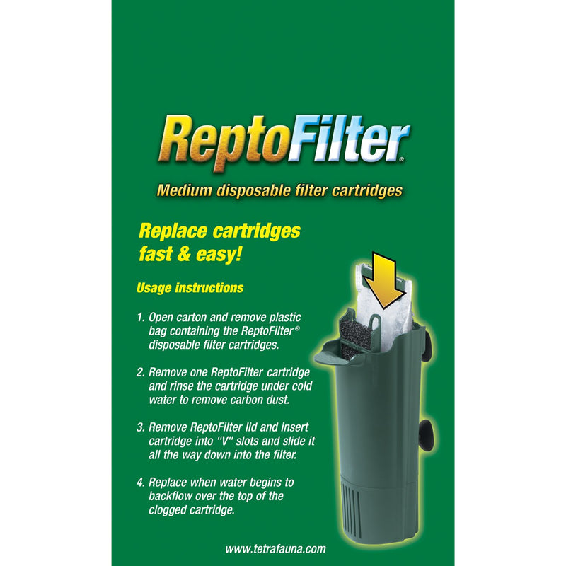 Tetra ReptoFilter Filter Cartridges, With Whisper Technology Medium, 3-Pack - PawsPlanet Australia
