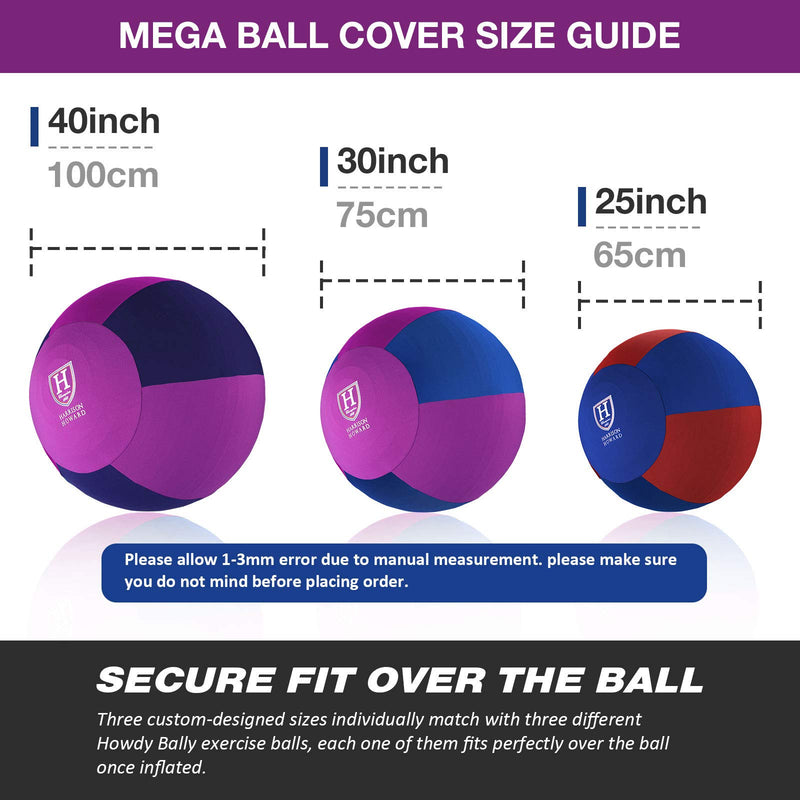 Harrison Howard Howdy Bally Horse Mega Ball Cover for Equine 25-Inch Purple/Navy Fits 25" Mega Ball - PawsPlanet Australia