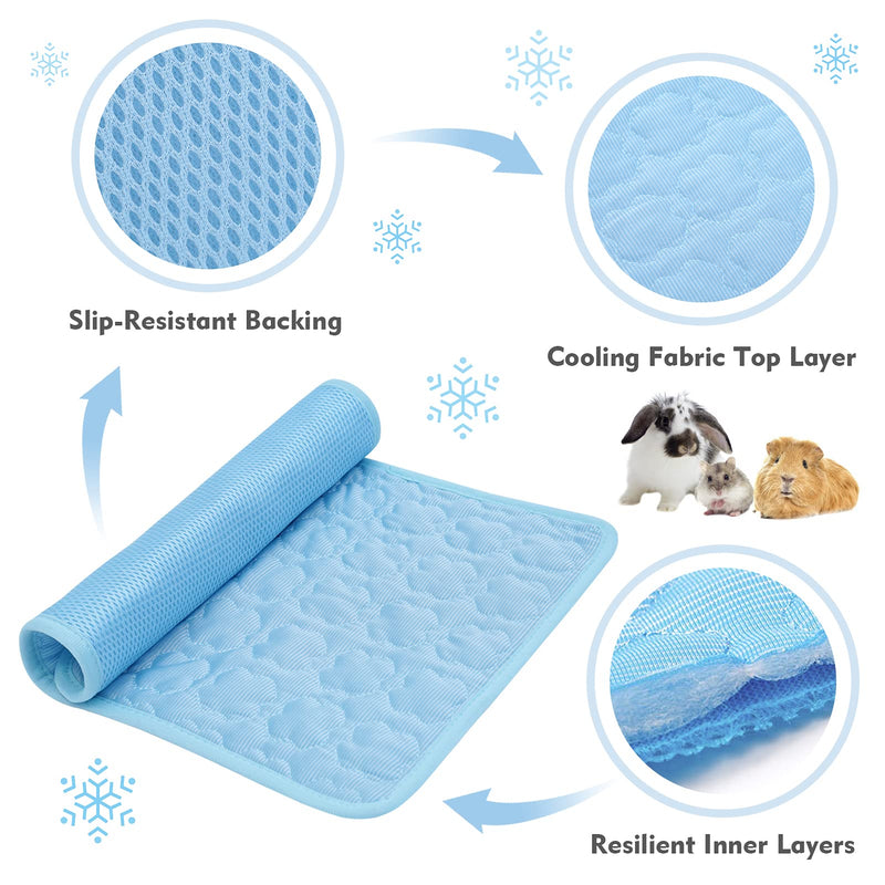3 Pcs Guinea Pig Bed Cooling Mat ,Guinea Pig Pads Summer Washable for Baby Rabbit,Chinchillas,Ferrets, Squirrel,Hedgehog 12x16inch - PawsPlanet Australia