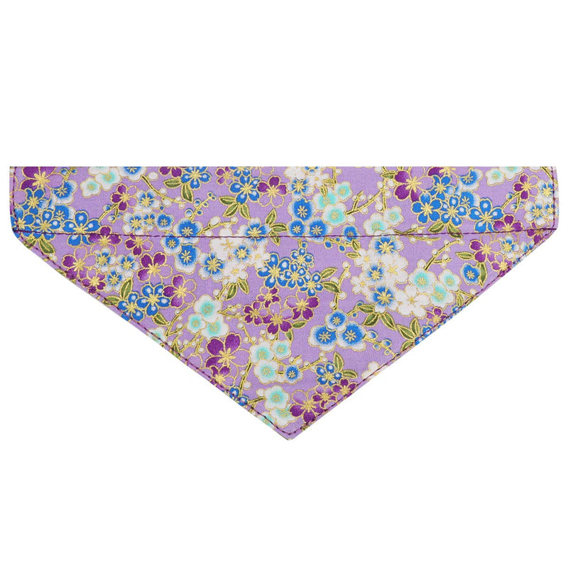 [Australia] - Vaburs Dog Collar and Dog Bandana, Pet Collar Fancy Dog Collar with Bandana for Small Medium and Large Dogs Adjustable L Purple 