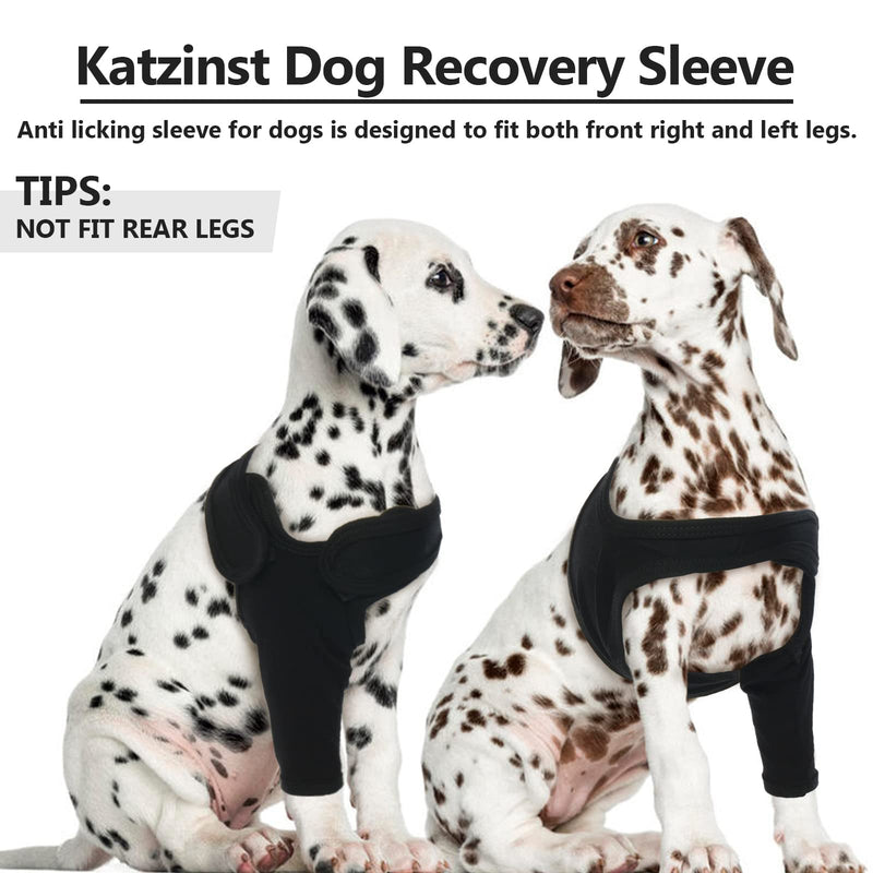 Recovery Sleeve Dog, Elbow Pads for Dogs, Elbow Bandage Protector, Dog Surgery Recovery Sleeves Front Right Left Leg for Hot Spots, Wounds, Bandages, Anti Licking for Dogs, Black XS - PawsPlanet Australia
