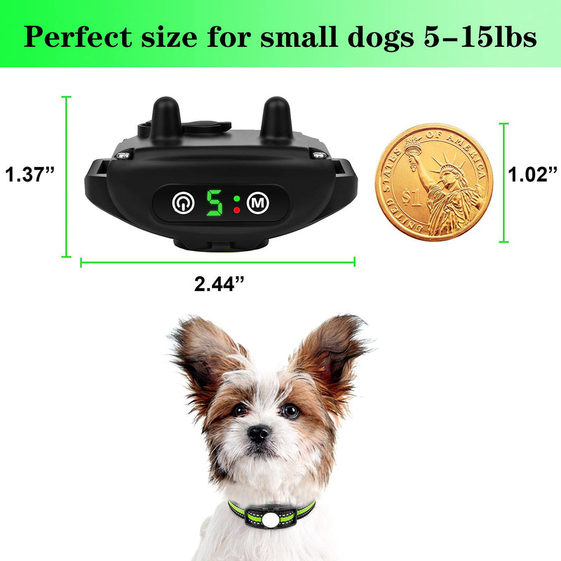 Bark Collar No Shock Bark Collar Rechargeable Anti Bark Collar Shockless with Adjustable Sensitivity and Intensity Beep No Pain Enhance Vibration Harmless Bark Collar for Small Medium Large Dogs - PawsPlanet Australia