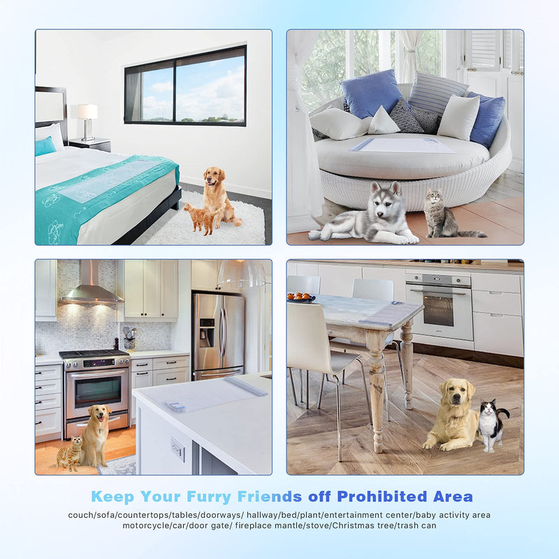 SEERWAY Scat Pet Shock Mat Indoor Upgraded, Safe Shock Training Pads for Dogs and Cats, Electric Repellent Zap Mat Keeps Pets Off Couch, Sofa, Counter, 3 Training Modes One Piece 60"x 12" - PawsPlanet Australia