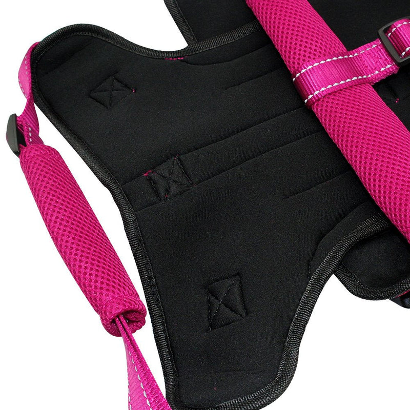 Didog Multi-Use Escape Proof Dog Harnesses for Escape Artist Dogs,Reflective Adjustable Padded Sports Vest Harlter for Medium Large Dogs Hiking Walking Trails,Rose,MM:chest 58-82cm,Back length: 26cm rose - PawsPlanet Australia