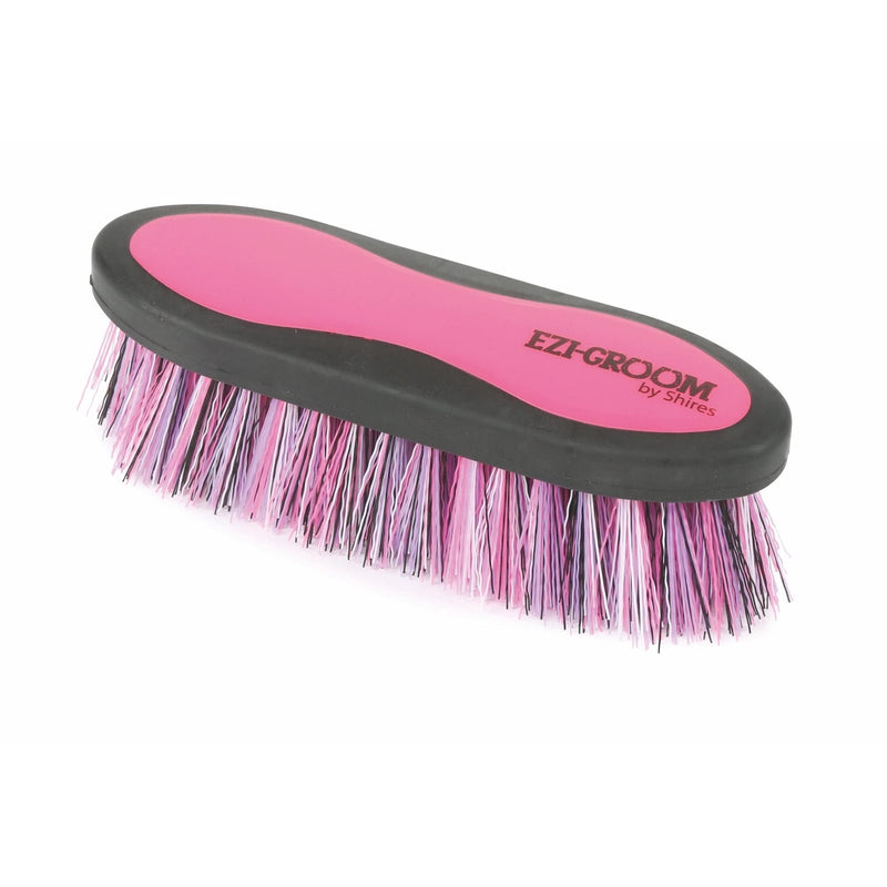 Shires 1482 Ezi-Groom Large 2-Tone Dandy Brush Bright Blue - PawsPlanet Australia