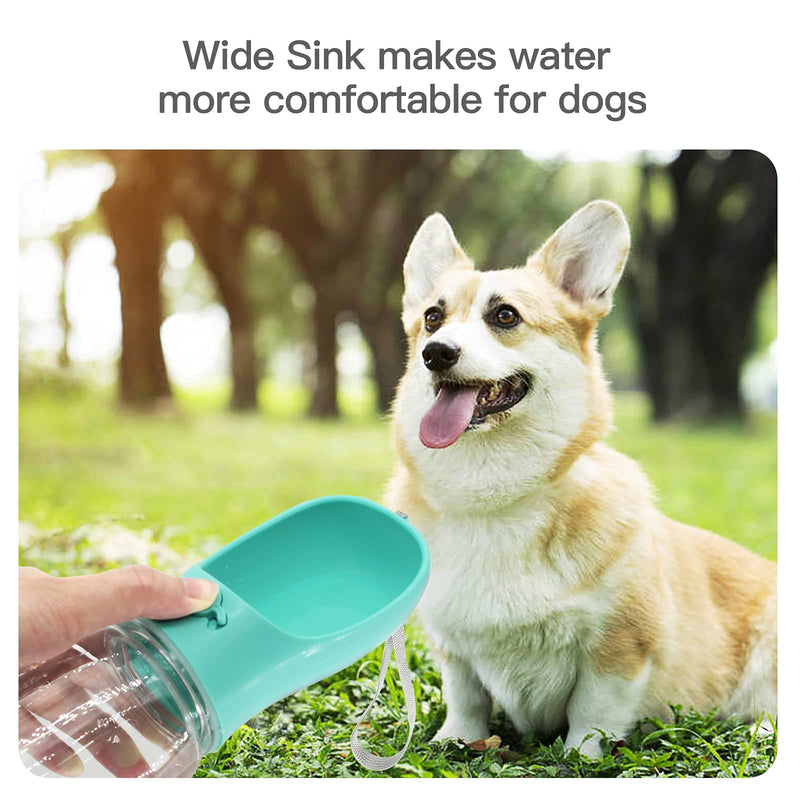 M&MKPET Dog Water Bottle 550ML Portable Pet Water Bottles for Dogs Water Dispenser Puppy Travel Drink Cup with Bowl Dog Accessories for Outdoor Walking Hiking BPA Free BULE - PawsPlanet Australia