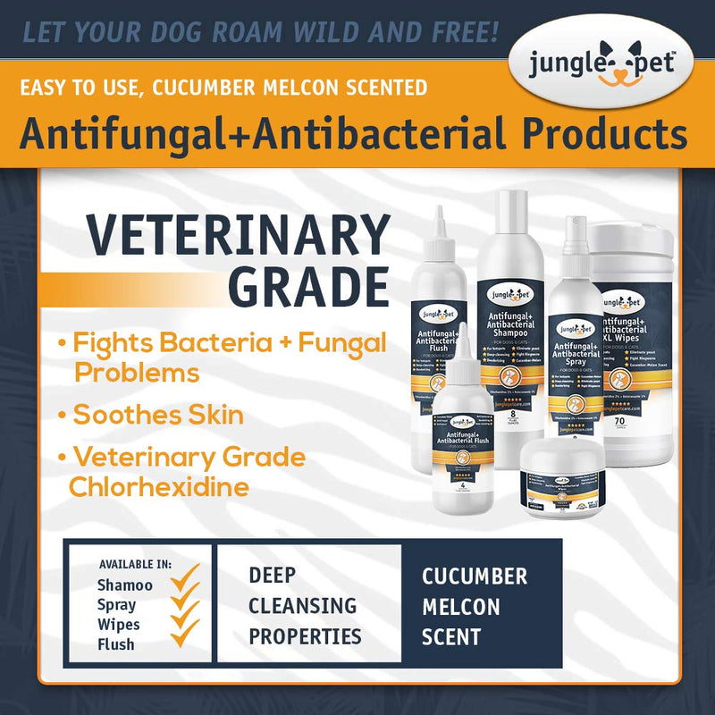 Jungle Pet Anti Itch Shampoo for Dogs & Cats - Hot Spots, Ringworm, Itching & Irritation Relief 16 oz - PawsPlanet Australia