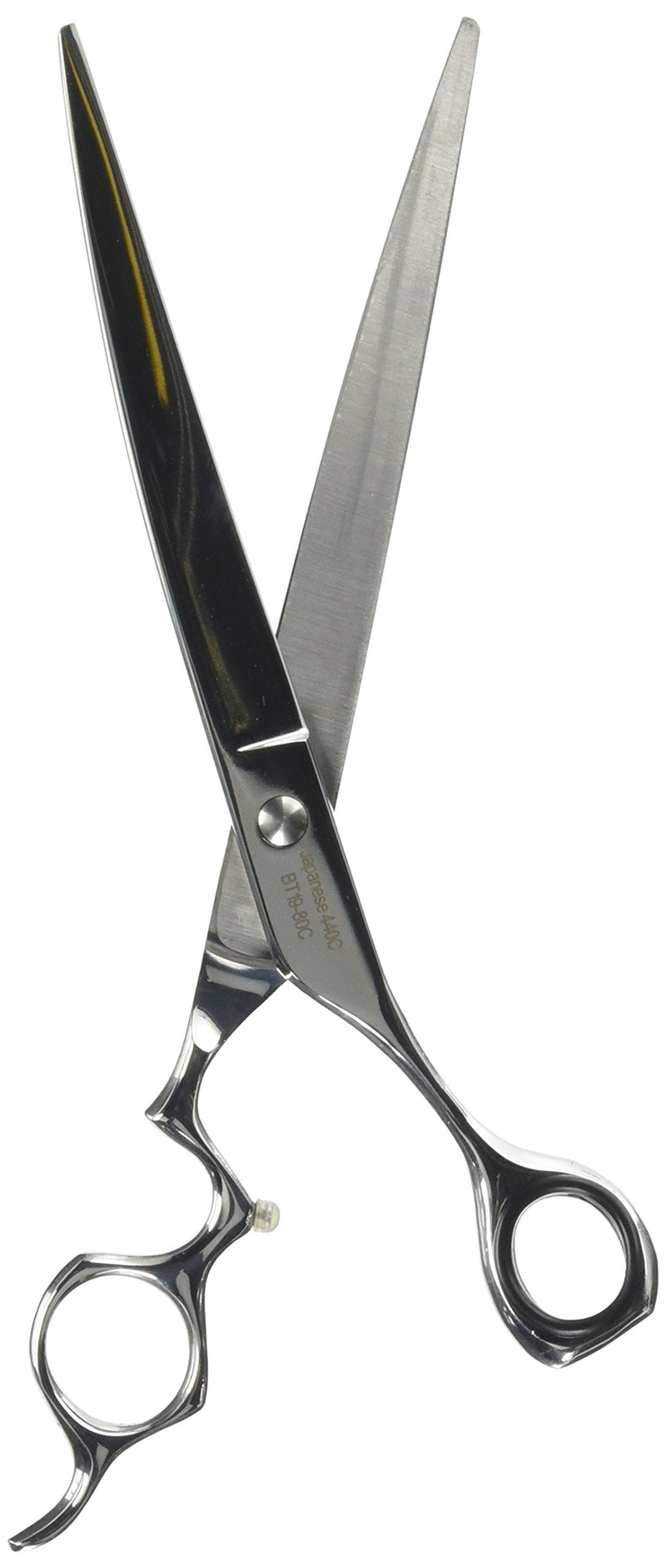 [Australia] - ShearsDirect Curved Japanese 440 Carbon Cutting Shear with Drop Finger Handle, 8.0", Stainless Steel 
