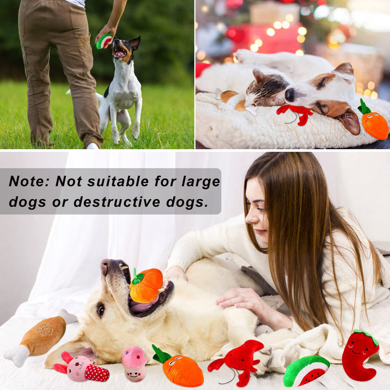 Glaublieb Pack of 10 Dog Toys Squeaky Cute Soft Plush Toys Interactive Toys for Small and Medium Dogs to Relieve Boredom, up to 12 kg - PawsPlanet Australia