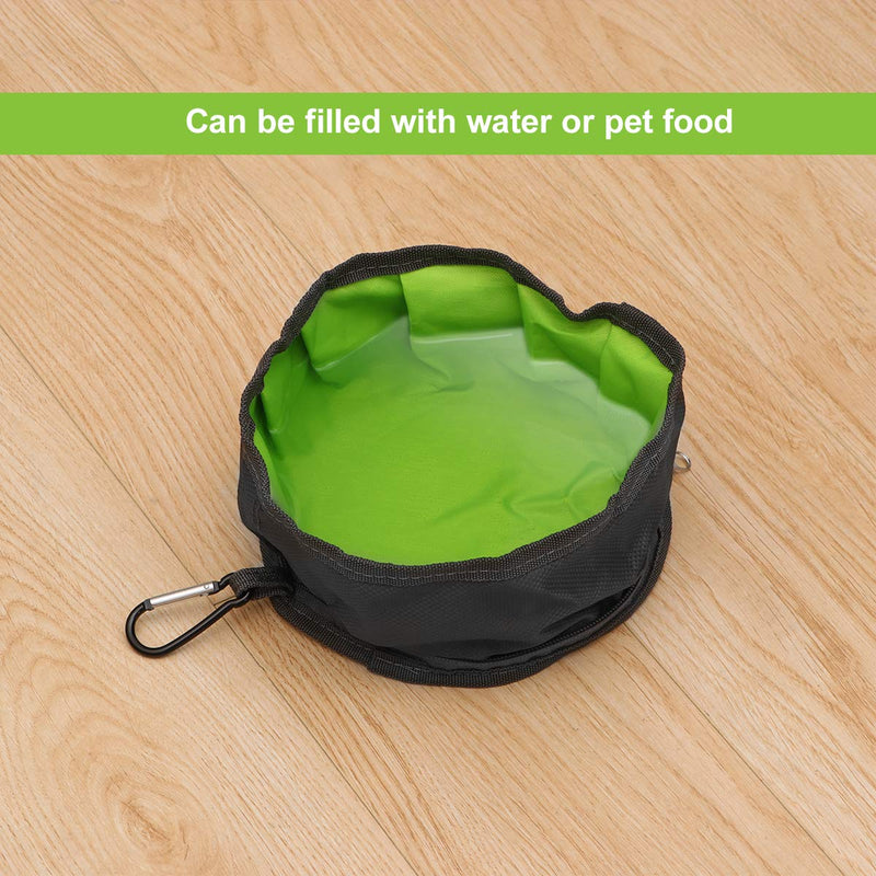 UEETEK Collapsible Travel Dog Bowl Portable Pet Cat Dog Food Feeder Water Bowl (Grey) Grey - PawsPlanet Australia