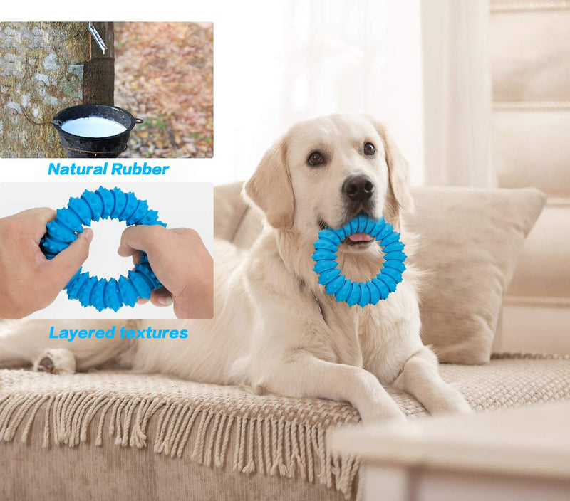 [Australia] - NEOROD Dog Chew Toys for Aggressive Chewers Tough Durable Natural Rubber Indestructible Interactive Dental Toys for Playing Training and Cleaning Teeth. Strong Tug of War Toys for Large Medium Dogs S 