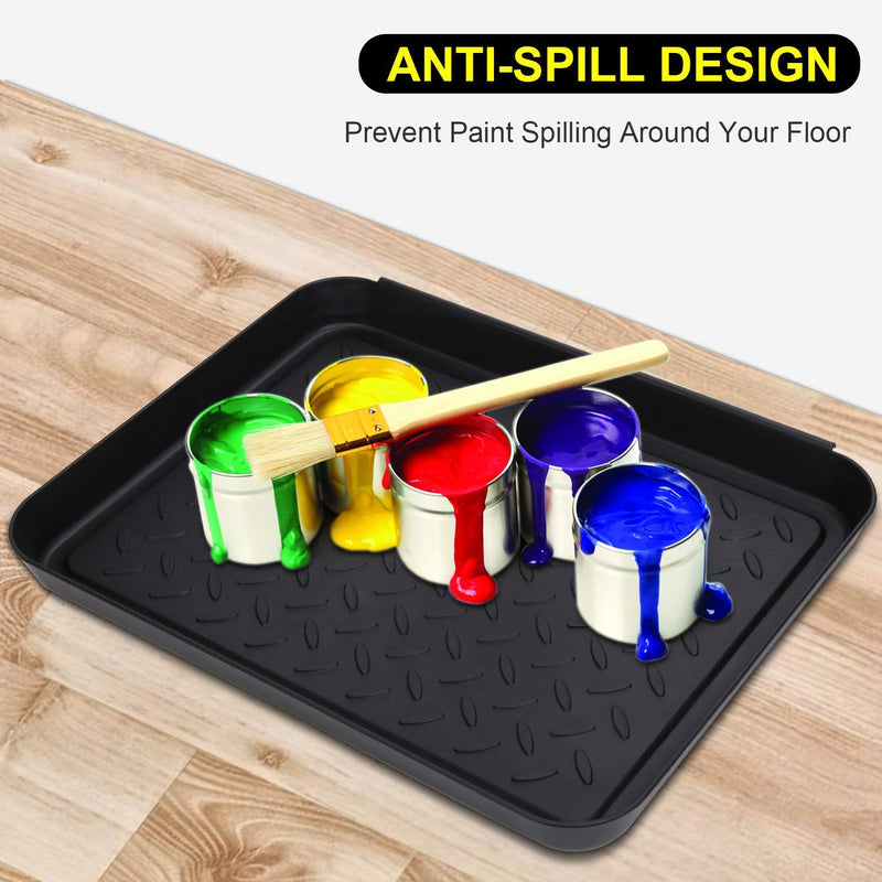 NOBRAND Boot Mat Tray,3PCS Multi-Purpose 13.7" x 10.6" x 1.2" Floor Protection-Pet Bowls-Paint-Dog Bowls,Shoes, Pets, Garden - Mudroom, Entryway, Garage-Indoor and Outdoor Friendly - PawsPlanet Australia