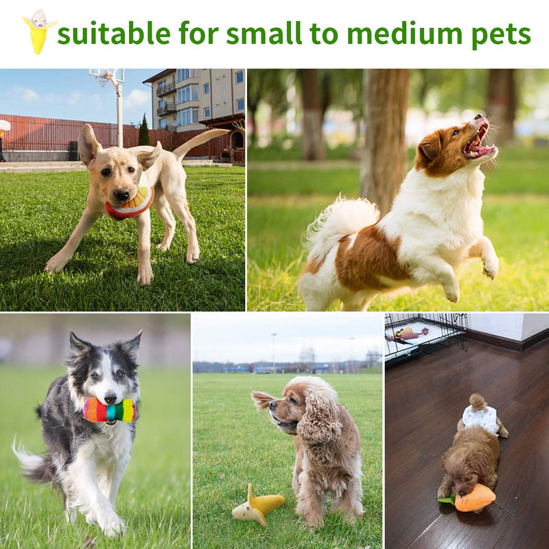 Ulable Squeaky Dog Toys, Pet Puppy Plush Sound Chew Toy Set for Small Medium Dogs and Cats Colours Vary (12 Pack Colors) - PawsPlanet Australia