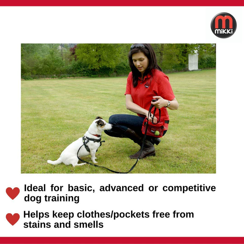 Mikki Dog and Puppy Deluxe Training Treat Bag Pouch - Adjustable Waist Belt Shoulder Strap - PawsPlanet Australia