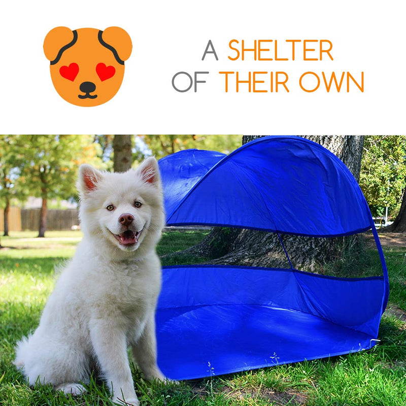 MYDEAL PRODUCTS Pop Up Dog Shelter Weather Resistant Doggy Tent for Shade and UV Sun Protection - Perfect for Yard, Camping, Beach and Outdoors! - PawsPlanet Australia