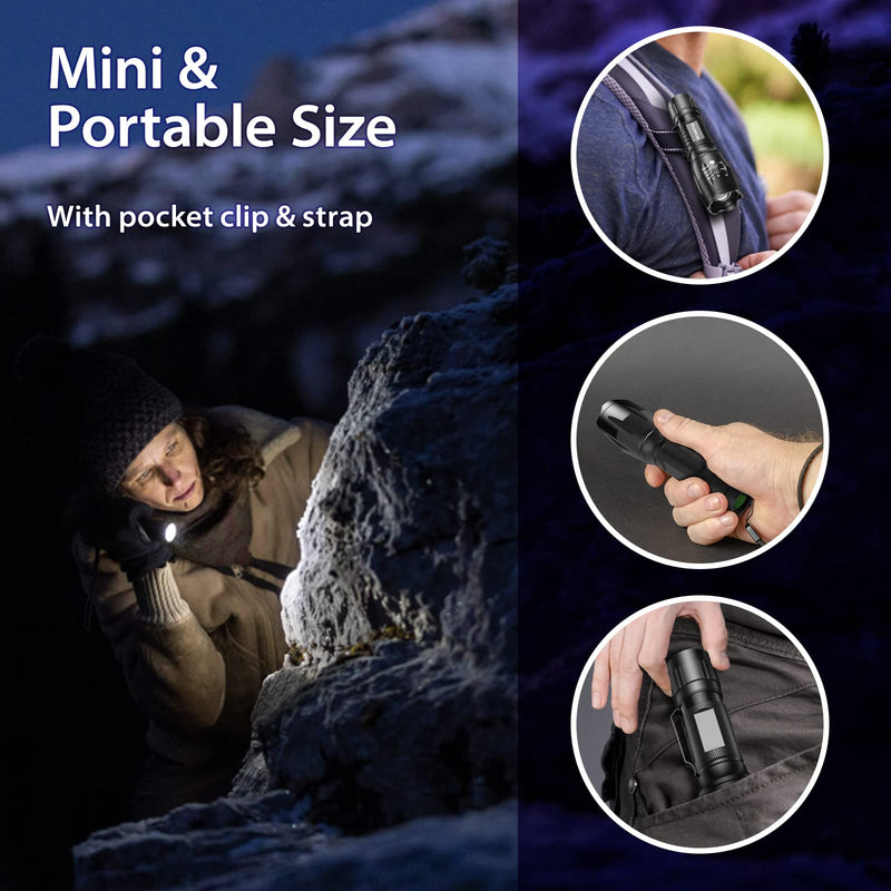 MOWETOO flashlight, UV lamp 2 in 1 UV lamp light LED flashlight, 395nm ultraviolet flashlight 4 modes, detector for fake banknotes, urine from dogs and other pets 40W - PawsPlanet Australia