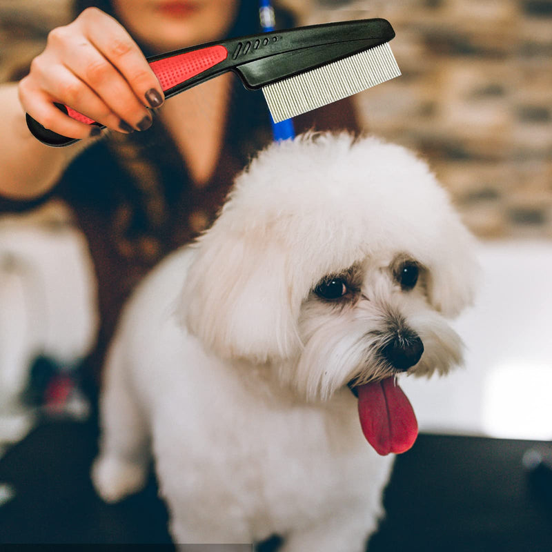 SWYSGS Pet Comb, Professional Grooming Comb for Dog/Cat/Small Pets, Comb for Removing Tangles and Knots, 2pcs - PawsPlanet Australia