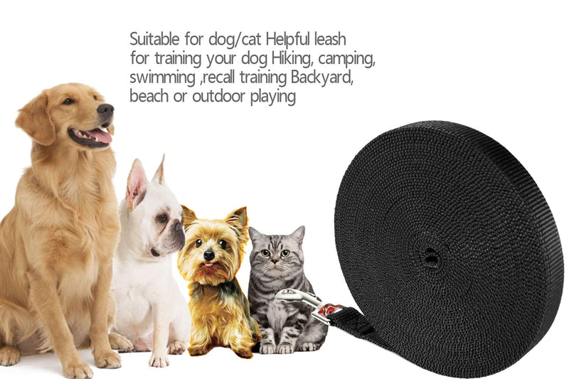 NavoX towline for dogs 20m/30m leash dog running leash for small to large dogs Recall Black - PawsPlanet Australia