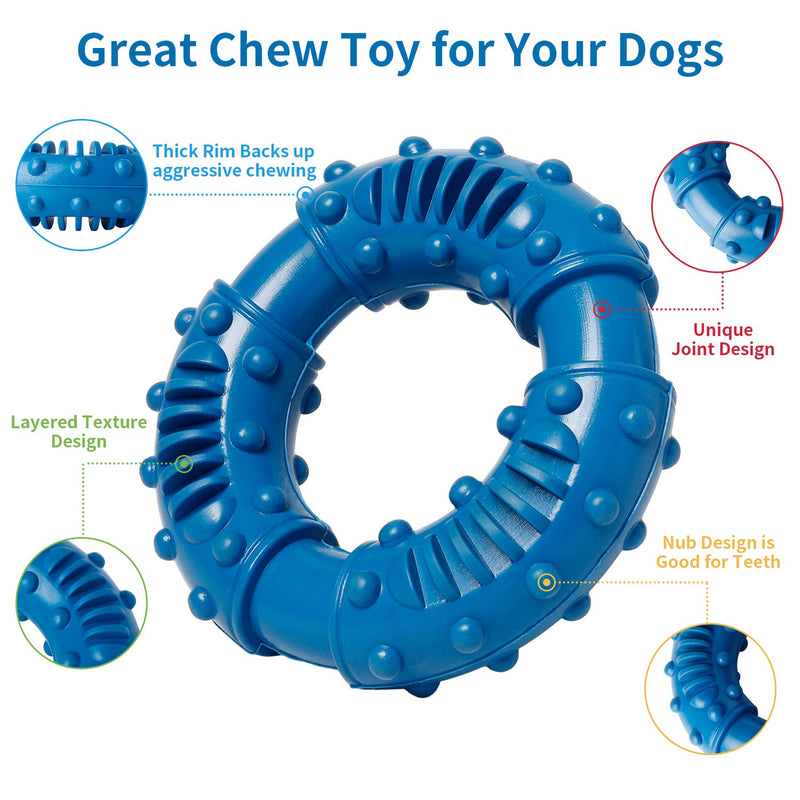 Toozey Dog Chew Toy for Large Dog Aggressive Chewers - Dog Teething Toy Medium Dogs Puppy - Tough Dog Toys Indestructible Puppy Toys for Boredom - Nontoxic Beef Flavour - PawsPlanet Australia