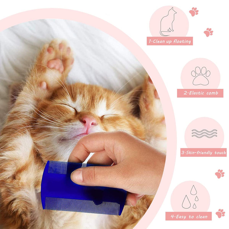 Flea comb for cats and dogs, pack of 4 lice comb, dust comb for dogs, cats, effective against fleas and lice, professional flea comb for dogs and cats - PawsPlanet Australia