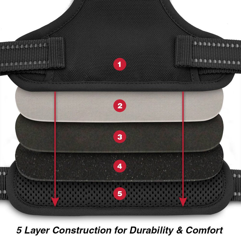 Best Pet Supplies Adventure Harness XS (Chest: 13 - 16") Black (Nylon) - PawsPlanet Australia