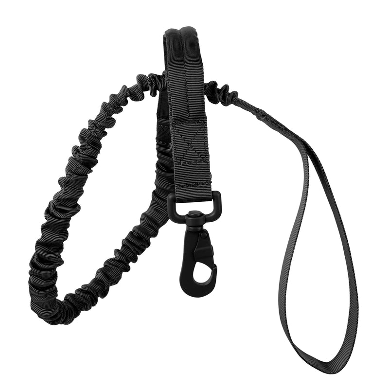 Knovotch Bungee Dog Leash, [New Stronger Clasp] Heavy Duty Dog Leash, Tactical Leash with 2 Padded Traffic Control Handles Black - PawsPlanet Australia