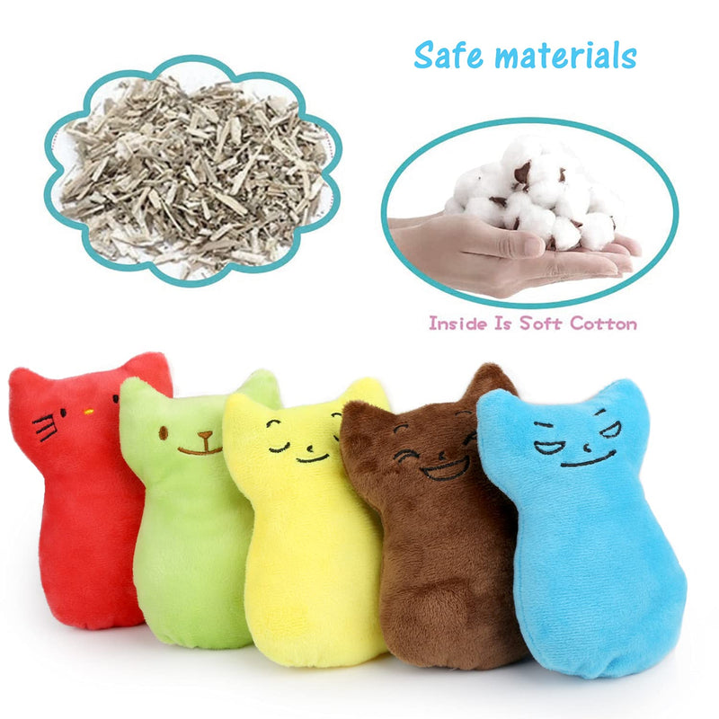 ZEROLISM 5pcs Kitten Catnip Toys Indoor Cat Nip Kicker Chew Teeth Cleaning Cat Pillow Toys - PawsPlanet Australia