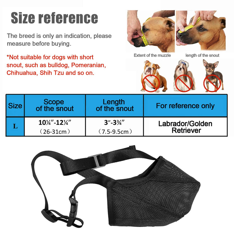 Muzzle for dogs, dog muzzle soft and comfortable, mesh dog muzzle, adjustable breathable muzzle for medium dogs, large dogs, prevents biting, chewing - PawsPlanet Australia