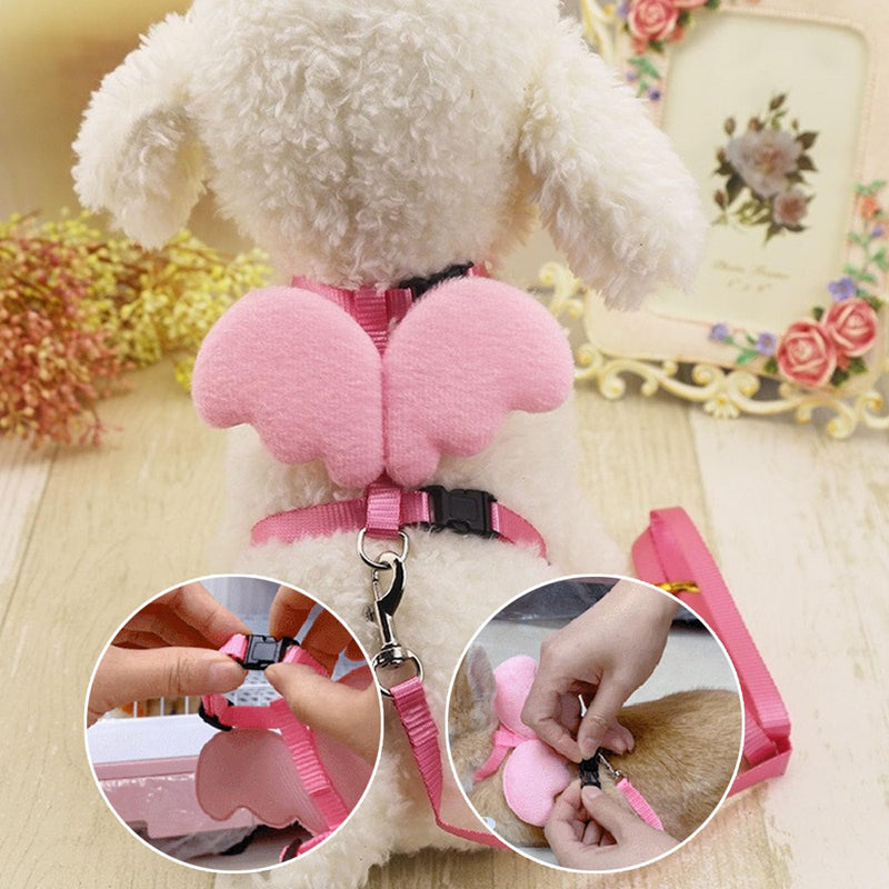 Rabbit Harness Cat Harness Vest, Rabbit Leash, Pack of 2 Rabbit Harness and Leash Adjustable Rabbit Leash, Rabbit Leash, Rabbit Harness Dwarf Rabbit, Rabbit Harness (Yellow + Pink) - PawsPlanet Australia