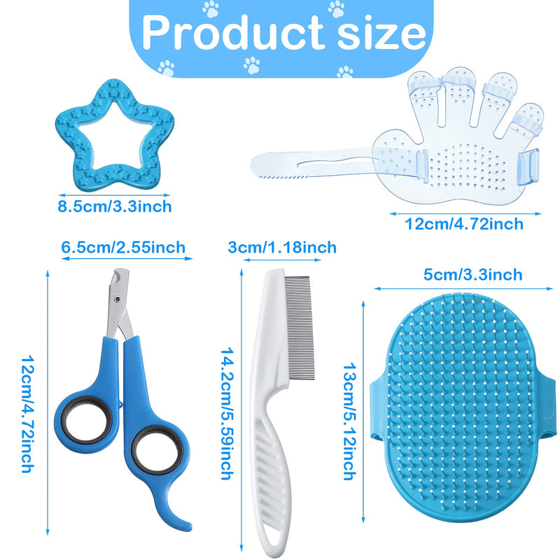 Cunhill 5 Pieces Rabbit Grooming Kit Include Pet Nail Clipper Pet Teething Toy Pet Comb Pet Grooming Glove Pet Shampoo Brush Deshedding Pet Grooming Tools for Long Short Haired Pets Washing Bathing - PawsPlanet Australia