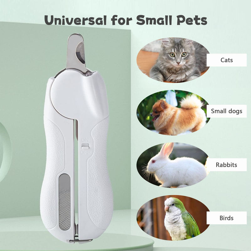 MZFANG Claw Scissors for Cats Nail Clippers Pet Cat Nail Cutter Nail Scissors Cat Claw Cutter with LED Light and Nail File Professional Claw Care Cutter for Dogs - PawsPlanet Australia