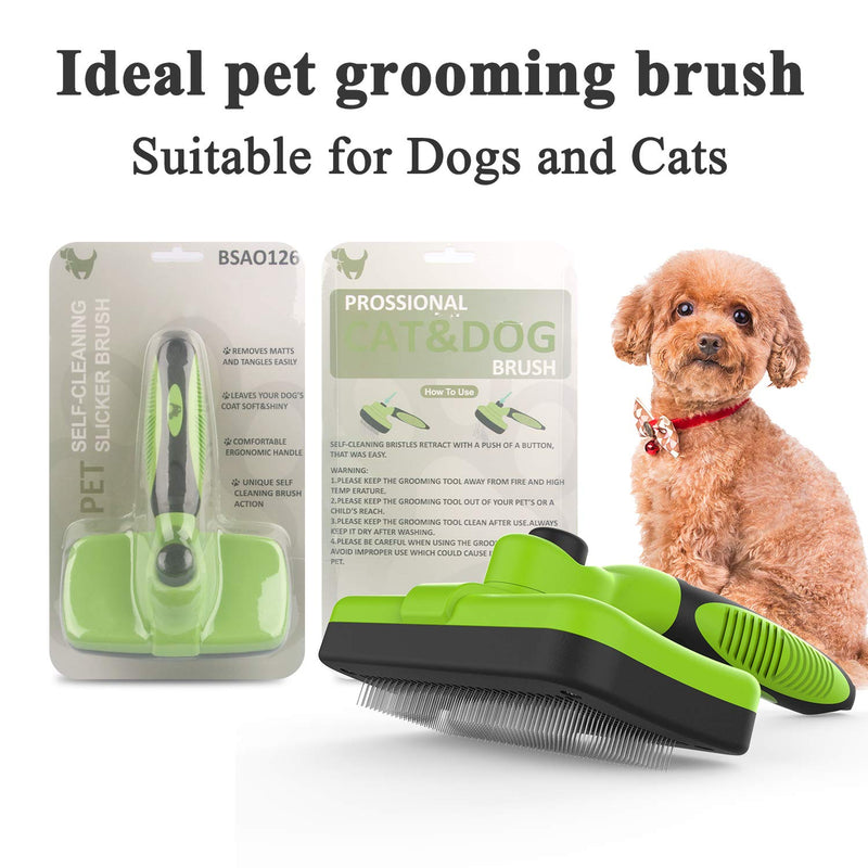 ORFELD Pet Grooming Brush Shedding Hair by Up to 95% Self-Cleaning Tool for Cats and Dogs, Perfect Long & Short Coats - PawsPlanet Australia