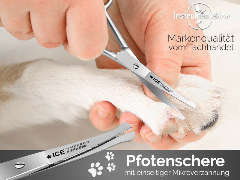 Exclusive fur scissors, paw scissors, curved hair scissors, dog hair scissors (11.5 cm) 11.5 cm - PawsPlanet Australia