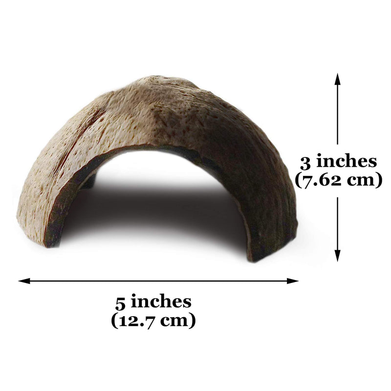 Meric Coco Hut for Spiders, 4-5", Comfortable Hideaway Spots and Climbing Hills for Arachnids, Makes Great Anchor Points for Web-Building, Coconut Shell Material, 2 Pcs per Pack - PawsPlanet Australia