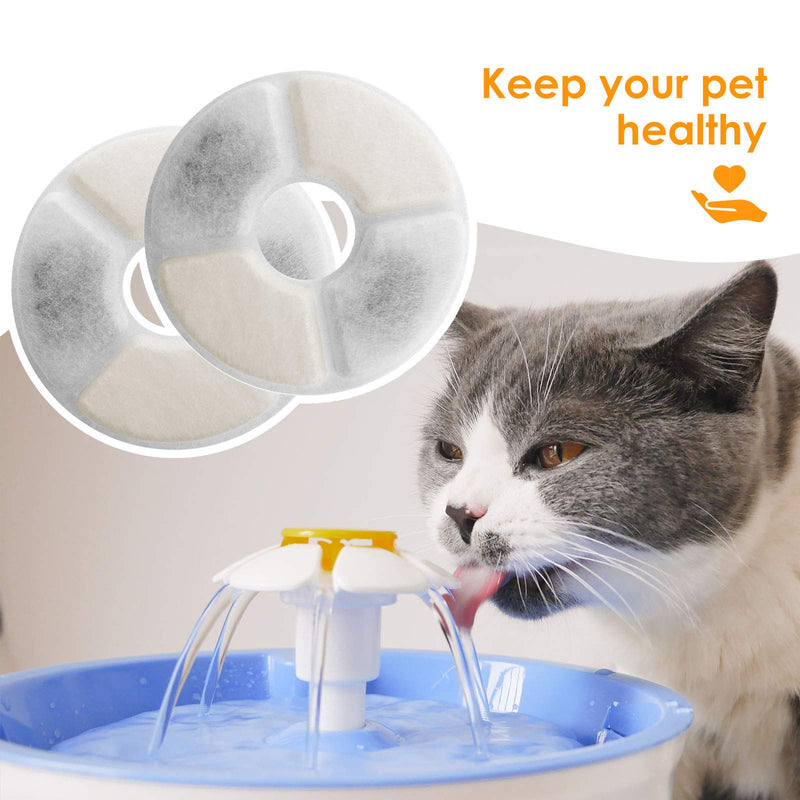Simpeak Cat Fountain Filters [12 Pack], Replacement Filters for Drinking Fountains for Cats and Dogs, Cat Fountain Replacement Filters Contain Activated Carbon and Ion Exchange, Round - PawsPlanet Australia