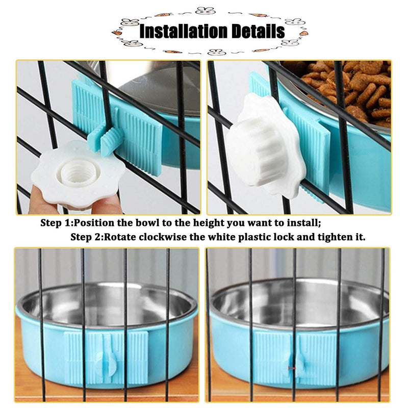 PINVNBY Rabbit Hay Feeder Crate Pet Bowl Indoor Hay Rack Manger Removable Hanging Hay Food Bin Feeder for Rabbit Guinea Pig Chinchilla and Other Small Animals - PawsPlanet Australia