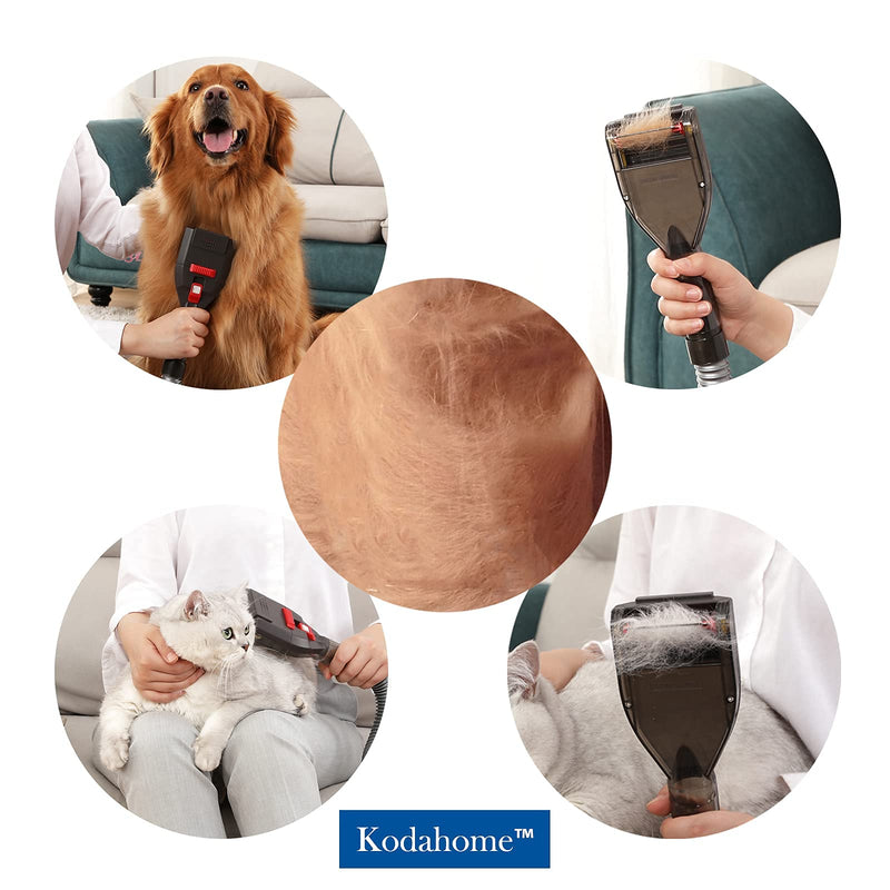 Kodahome Pet Shedding Brush Kit Compatible with Dyson V15 V11 V10 V8 V7 V6, Vacuum Attachment as Cat and Dog Hair Grooming Brush with 3.3ft Extension Hose plus Converting Adaptor - PawsPlanet Australia