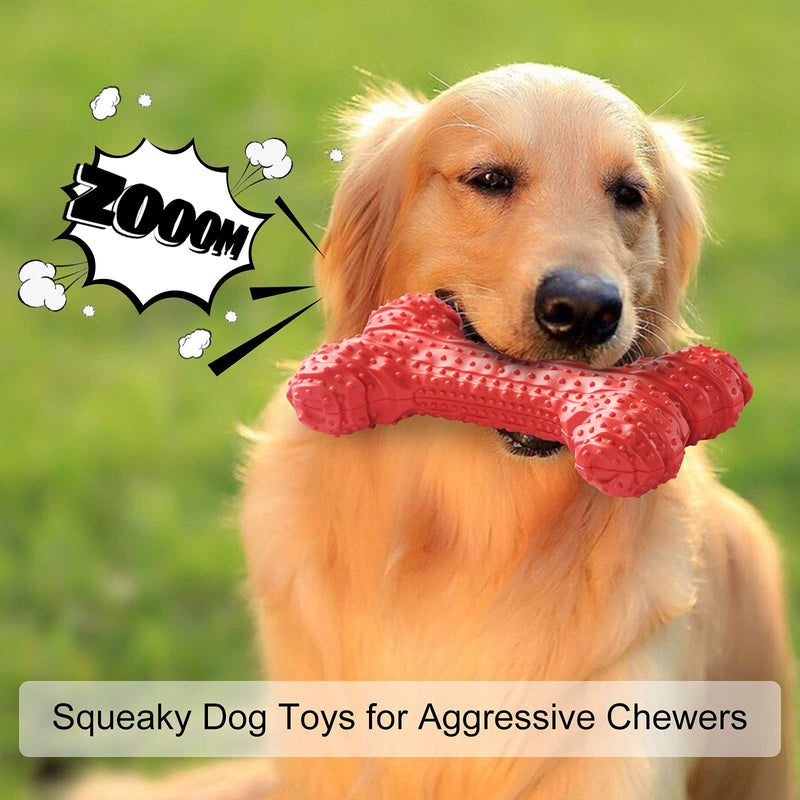 Dog Chew Toys for Aggressive Chewers, Interactive Squeaky Dog Toys, Indestructible Dog Toys for Medium Large Dogs - PawsPlanet Australia